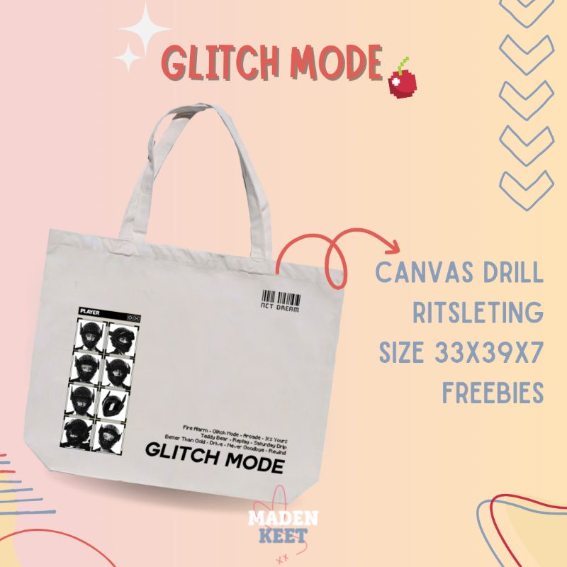 NCT DREAM GLITCH MODE TOTEBAG CANVAS  / muat laptop