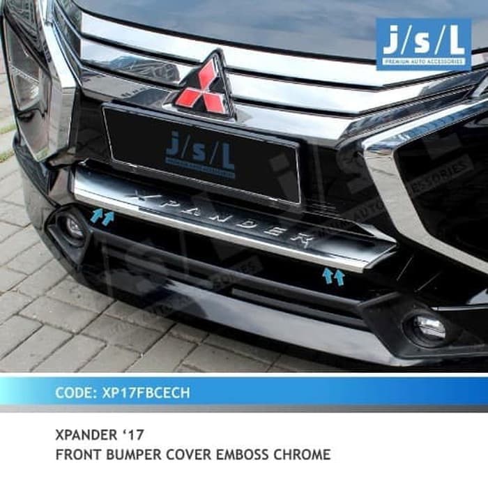 Cover Bumper Depan Xpander Emboss Chrome