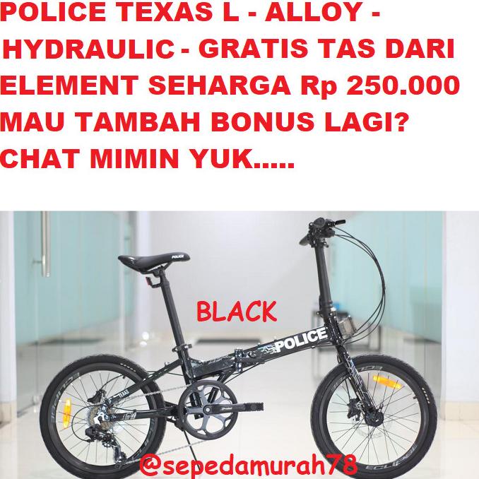 Ojol Police Element Texas Laser L New 20 Alloy Hydraulic Shimano 8sp