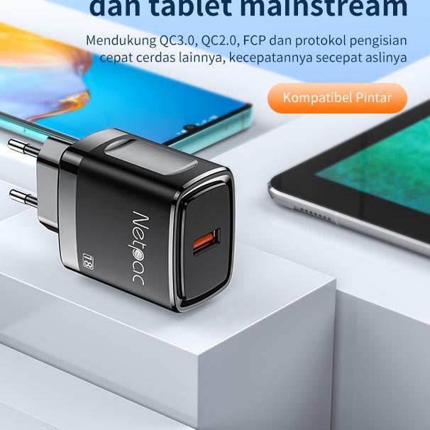 kepala charger fast charging 18W adaptor original portable mini cute Quick 3.0 Wall Charger NetPac