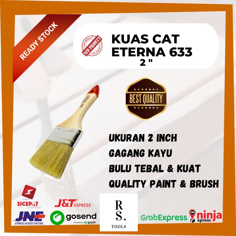 

Kuas Cat ETERNA 633 2 Inch Kuas Gagang Kayu Tebal Koas Cat Paint Brush Kuas 2 " ETERNA ASLI