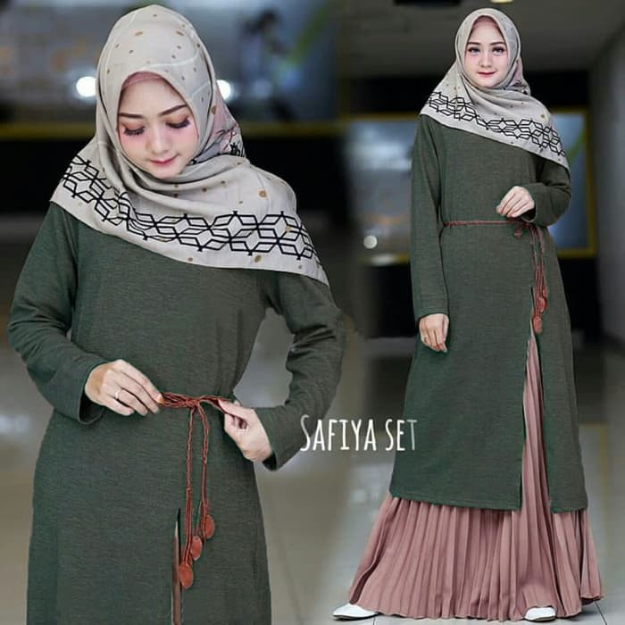 Baju - Muslim Wanita Dres Gamis Syari Pesta Maxi Terbatu Safiya