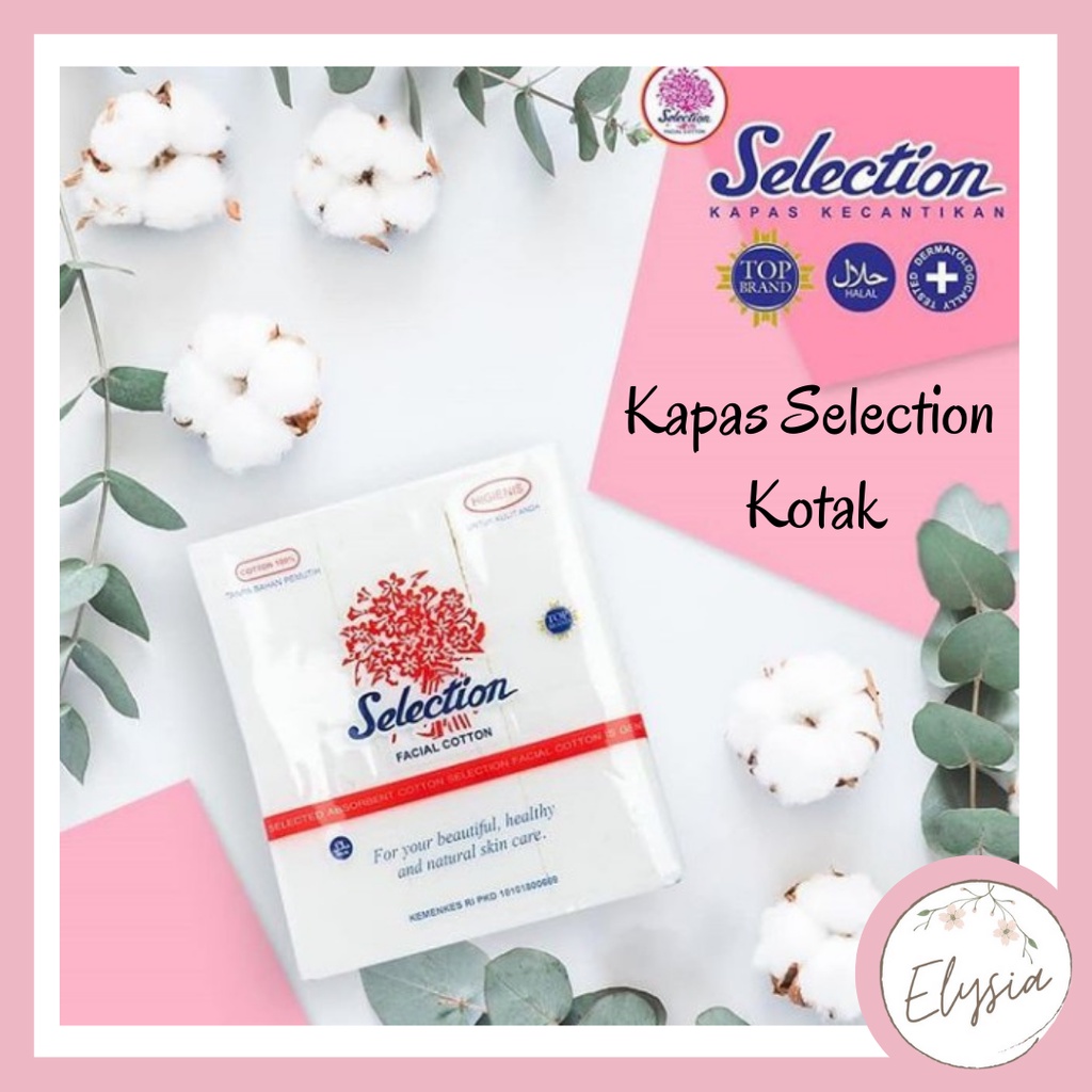 Kapas Selection Facial Cotton / Kapas Pembersih Wajah / Kapas Kecantikan Kotak - Special Tipis