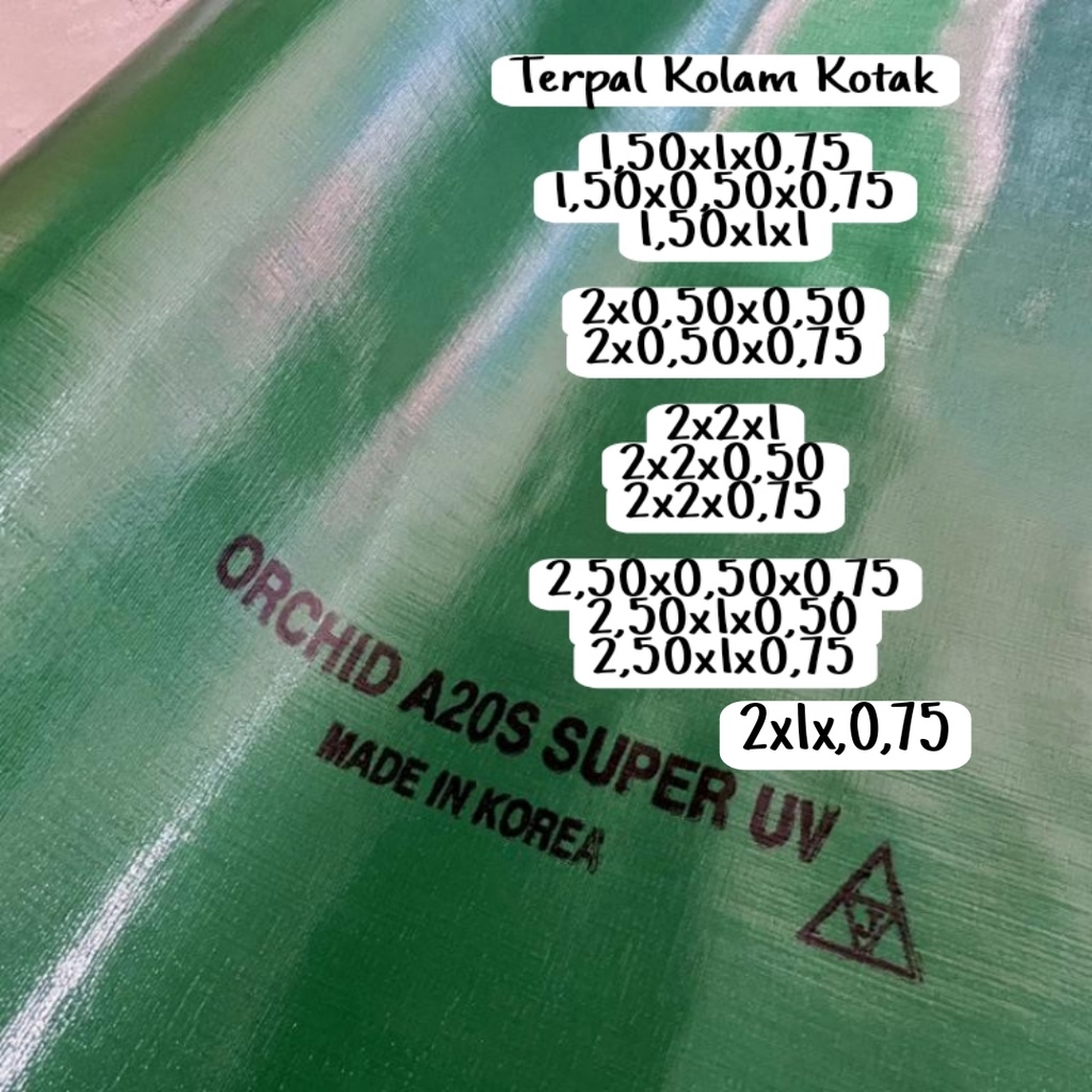 TERPAL KOLAM IKAN A20S ORCHID 1,50X1X0,75 /TERPAL IKAN LELE/ TERPAL KOLAM KOTAK/ TERPAL TEBAL