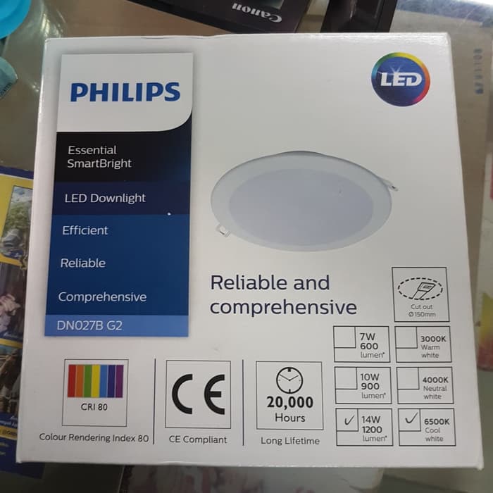 DOWNLIGHT LED PHILIPS DN027B G2 14W 6" 6500K SMARTBRIGHT G2
