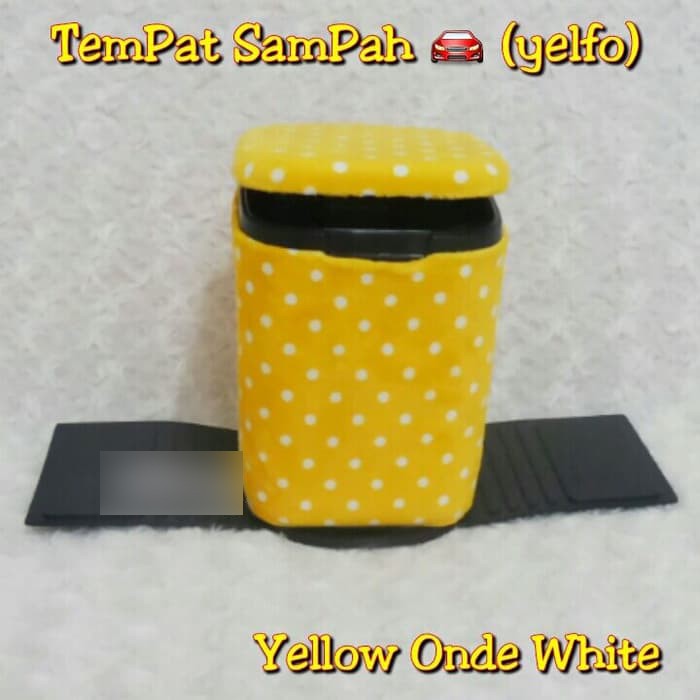 Tempat tong box kotak sampah mobil import kuning putih