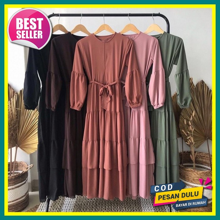 Tatiana Dress Gamis Remaja 2022 Wanita / Gamis Korean Style Remaja 2021 / Baju Gamis Kondangan Remaj