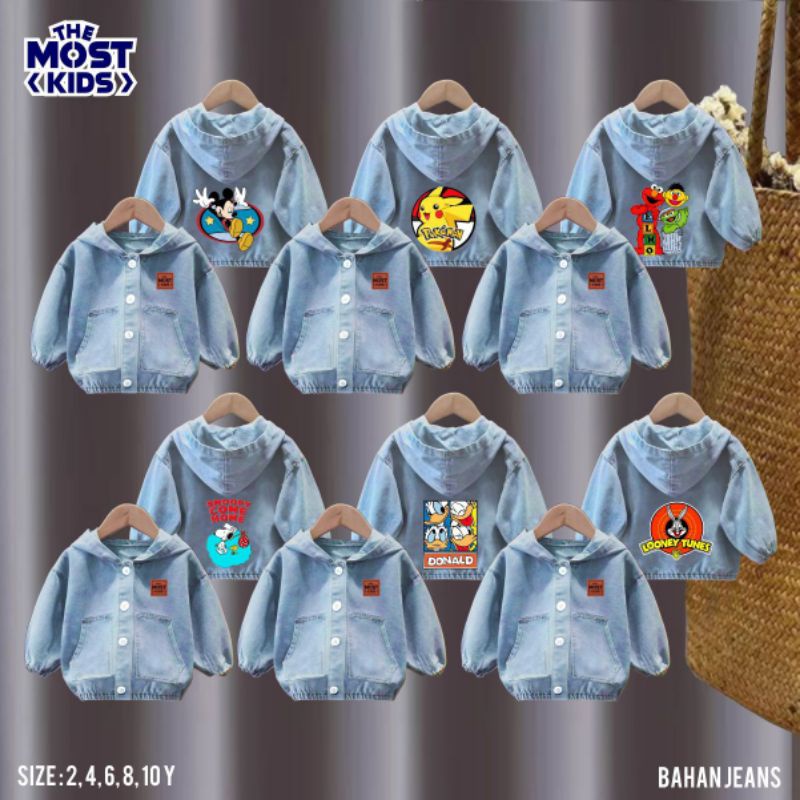 Afsheenastore Jaket  Anak Jeans Mostkids Hoodie