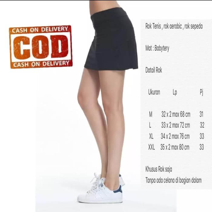 ROK SENAM , ROK AEROBIC , ROK SEPEDA - PUTIH, M