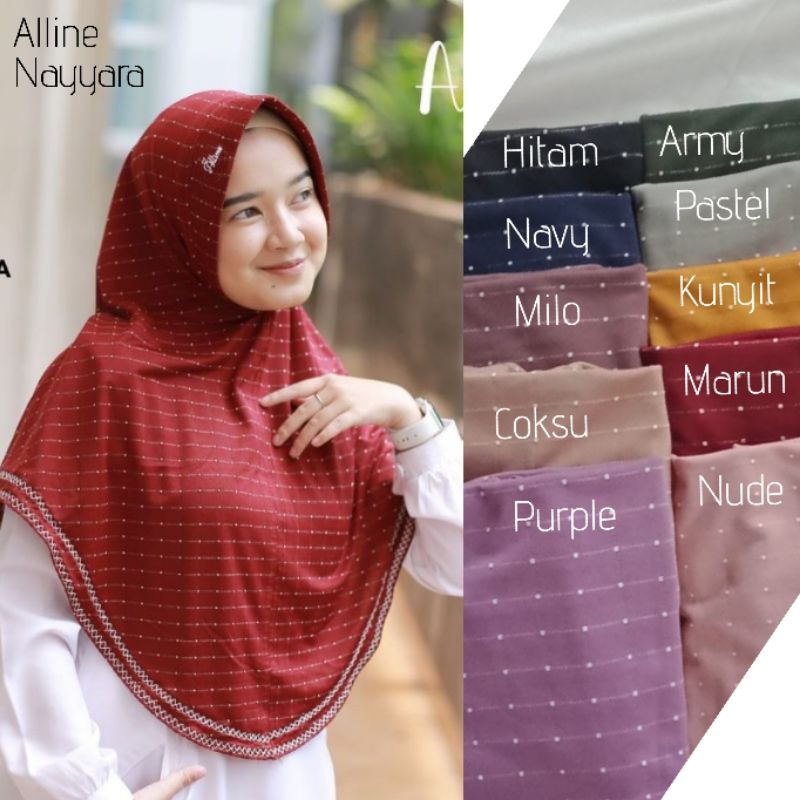 HIJAB NANYYARA ORIGINAL ALLINE  | HIJAB INSTAN NAYYARA JERSEY ORIGINAL ALLINE