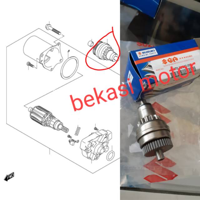 31370-32G01 otomatis stater pinion starter suzuki address nex lets avenis beat karbu vario karbu ico