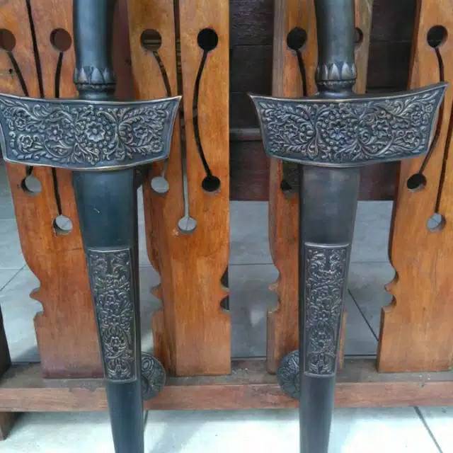 Handle Pintu / Gagang Pintu Rumah Pagar Kuningan Antik Murah Motif Keris 01