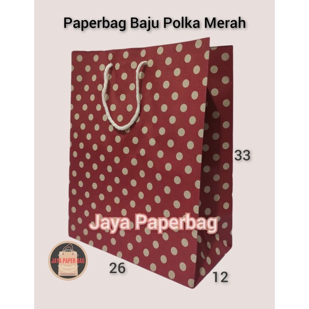 

Paperbag Baju Polka (26×12×33)