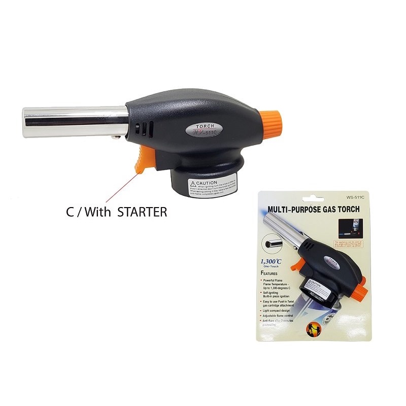 Multi Purpose Gas Torch WS 511C, Kepala Korek Gas Nyala Api Las Bara