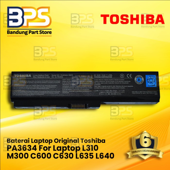 Baterai Original Toshiba 3634 PA3634U-1BRS PA3635U PA3636U PA3638