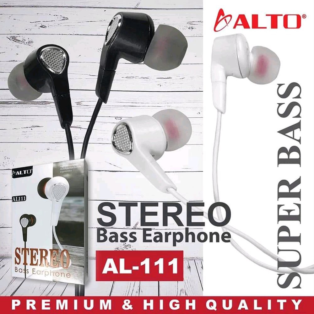 Handset Headset Handsfree Earphone HF Alto Stereo Bass AL-111
