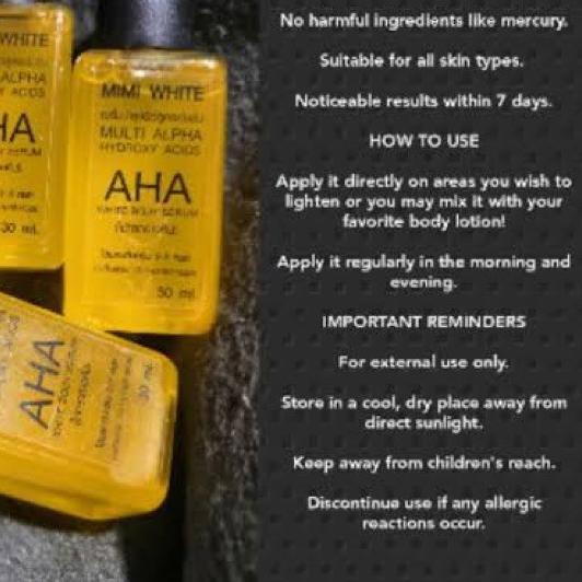 ♧ {LOT TERBARU} AHA MIMI WHITE SERUM / MIMI WHITE AHA WHITENING SERUM / AHA LOTION ♦