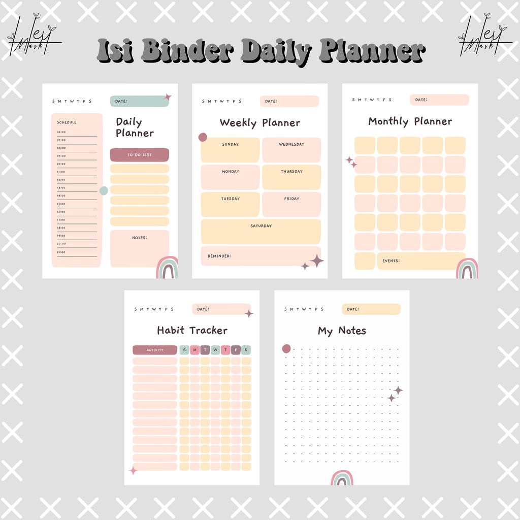 

[HM] ISI BINDER DAILY PLANNER A5/B5 Rainbow Geugu/Choco Geugu