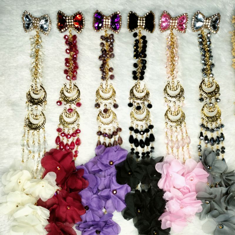 Bros Dagu Jurai Tingkat Bros Dagu jurai panjang Bros dagu Juntai Bros Dagu Bunga accsories wanita accesories hijab-1