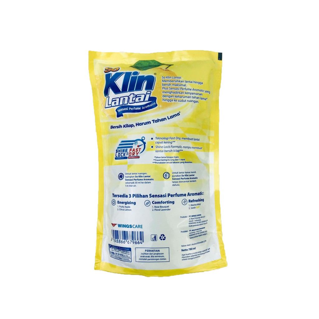 So Klin Lantai / Citrus Lemon / 780ml