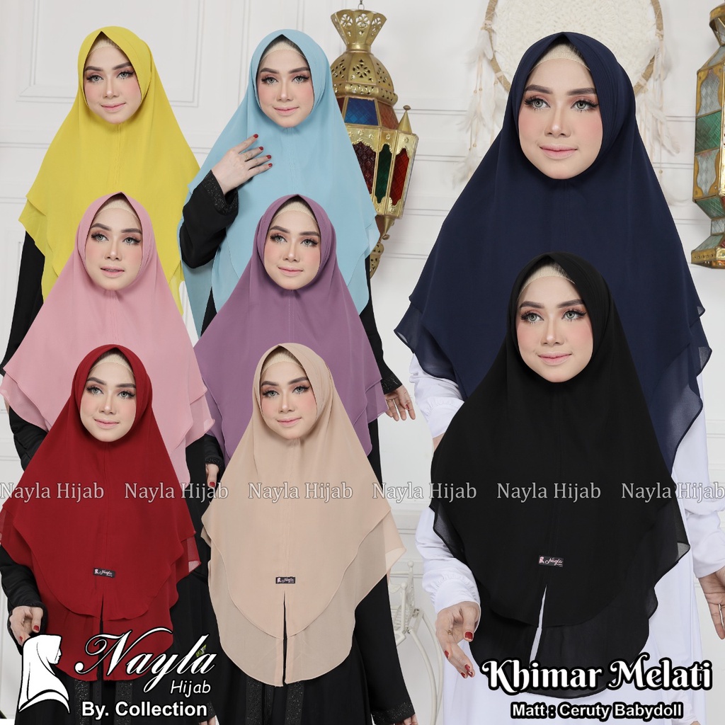 KHIMAR MELATI CERUTY BABYDOLL KERUDUNG CERUTY JUMBO ORIGINAL BY NAYLA HIJA'B