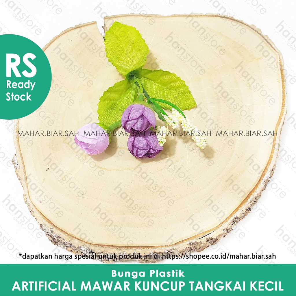 1 Pcs Bunga Artificial Mawar Kuncup Tangkai Kecil / bunga dekorasi mahar / bunga plastik / SHABBY-Ungu