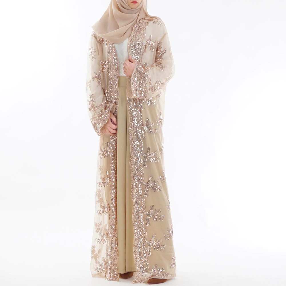 COD Bordir Payet Baju Muslim Abaya Wanita Islam Malaysia Jilbab Djellaba Jubah Musulmane Turki Baju
