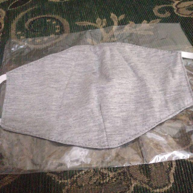 Masker Kain 3 Lapis Selip Tissue Filter Jadi 4 Lapis 4ply Face Mask Katun Anti Debu Cotton Mask