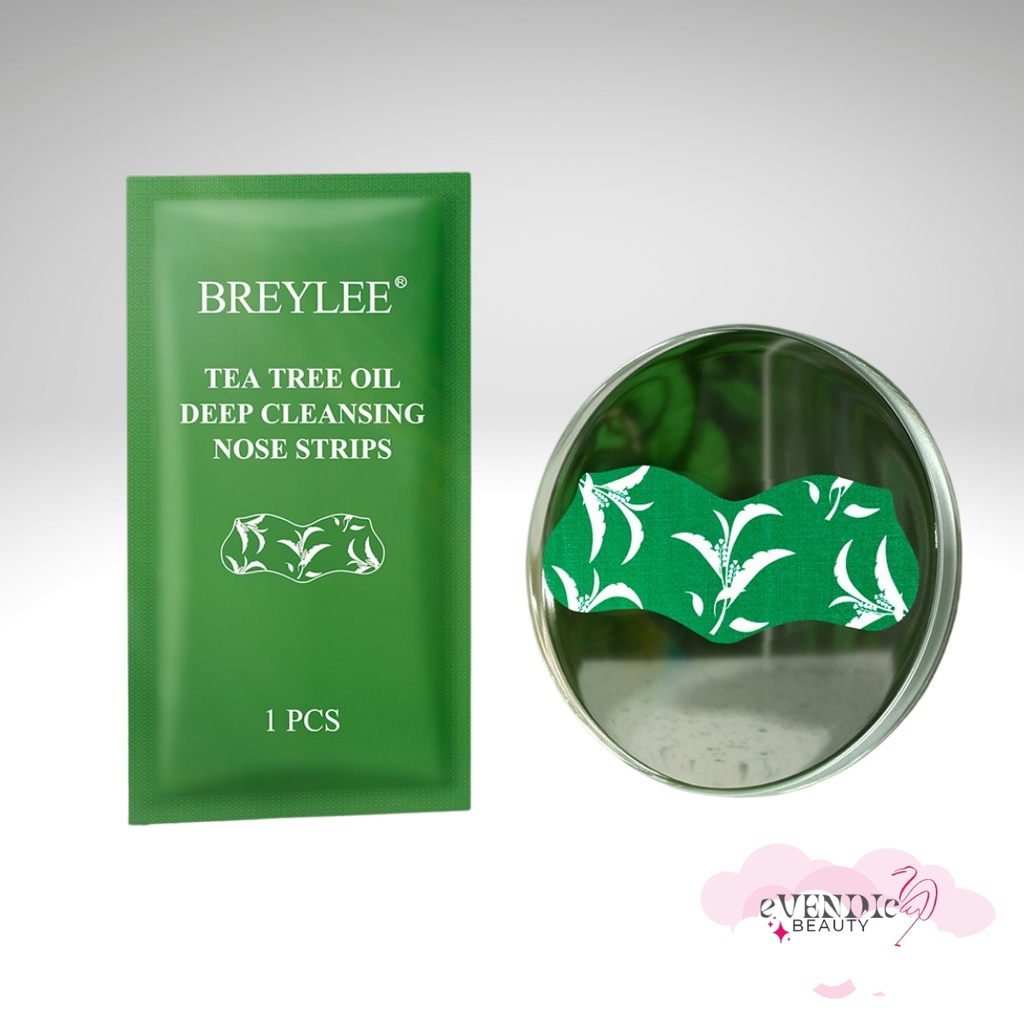 BREYLEE Tea Tree Blackhead Mask Nose Strips - Masker Hidung Pembersih/Pengangkat Komedo (1 Strip) stiker komedo