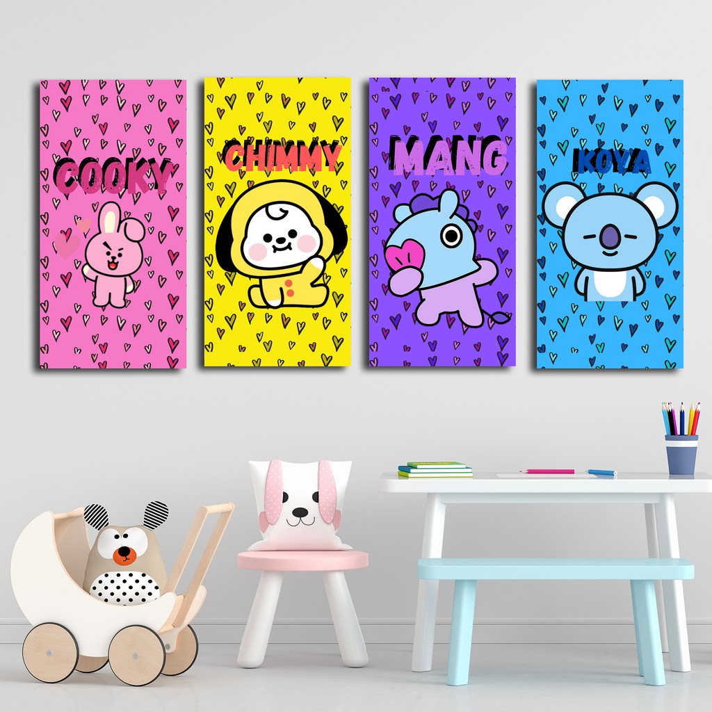 Hiasan Dinding Pajangan Poster BT21 BTS BTS Baby Wall Decor Dekorasi Kamar Rumah Ruang Tamu