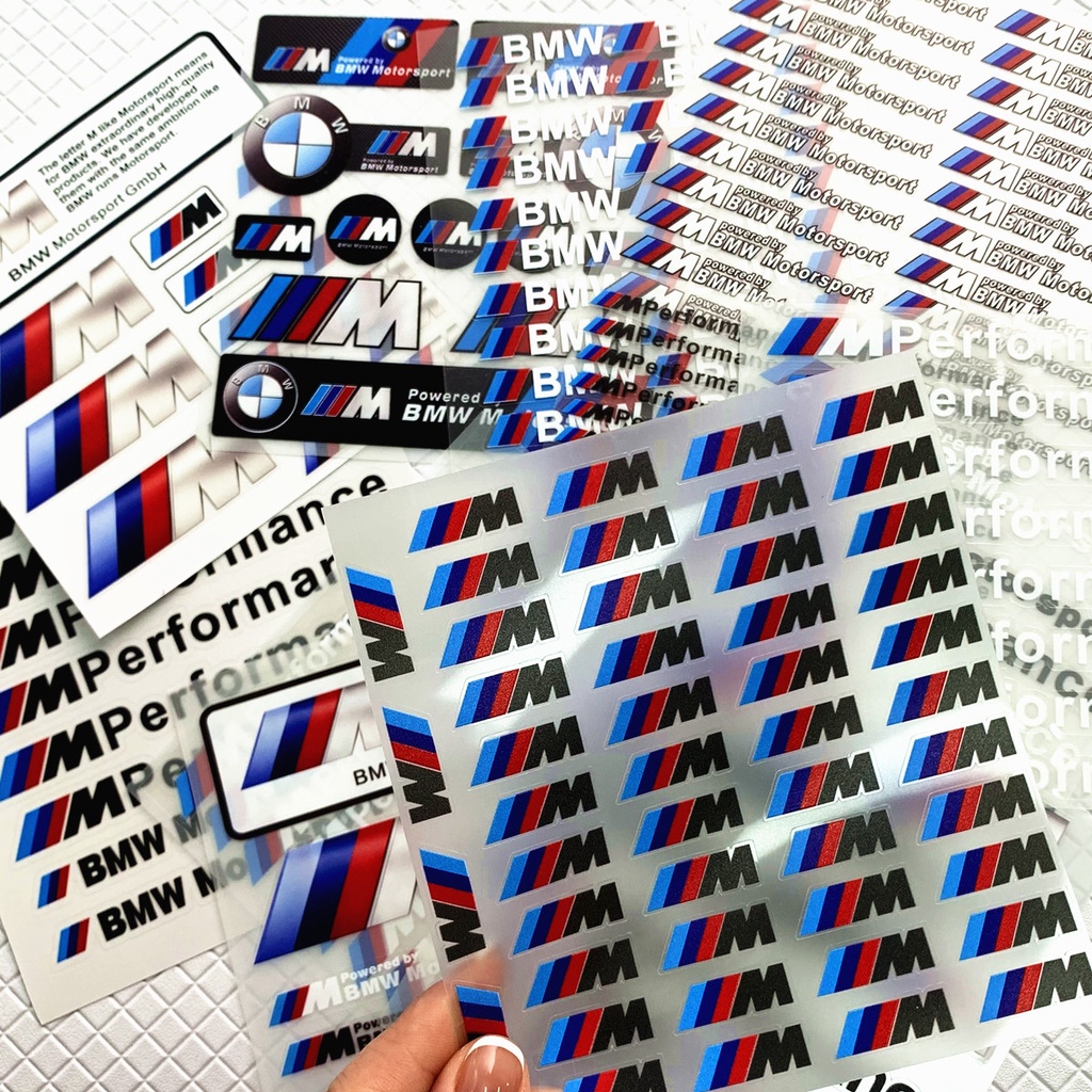 Stiker Emblem Logo BMW 1 2 3 4 5 6 7 series X1 X3 X4 X5 X6 F10 F30 Untuk Pintu Depan Mobil