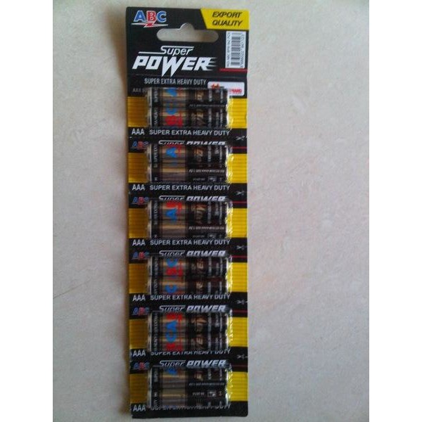 12 Pcs Baterai ABC Super Power AAA 1 Renceng isi 12pcs Battery A3 Batere Batre isi 12pcs