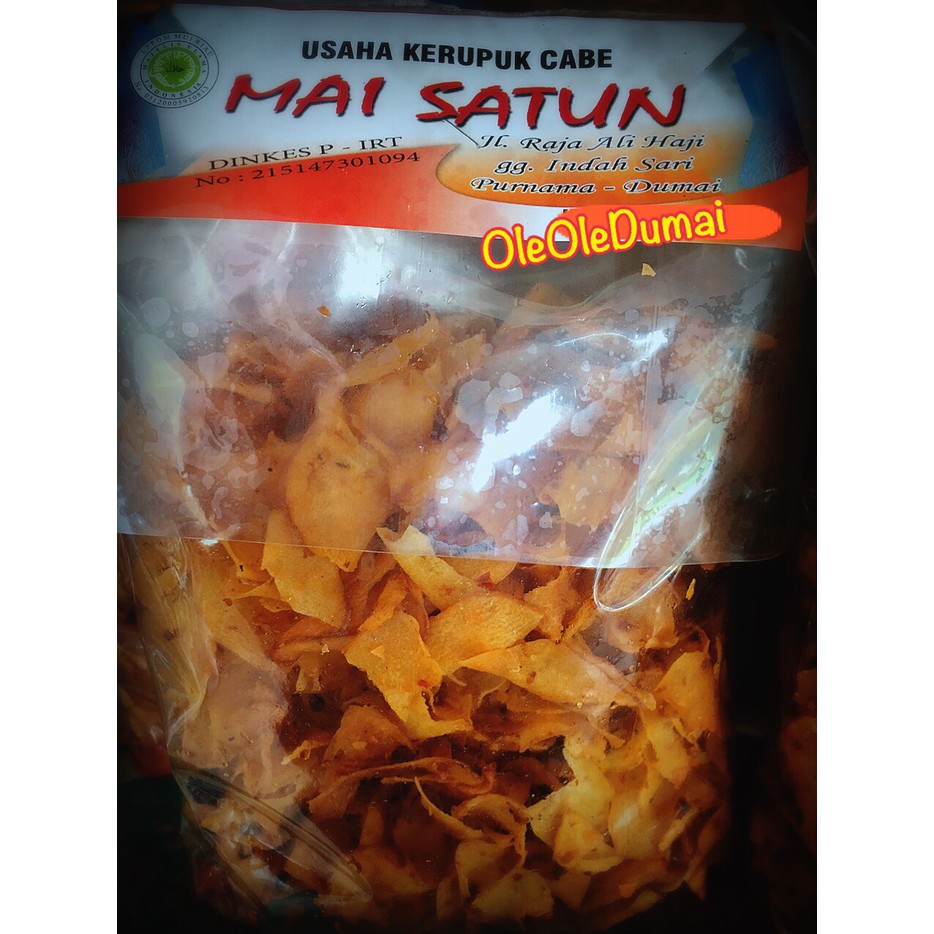 

Kerupuk Cabe Maisatun Dumai Keripik Pedas Dumai ~ kp1909