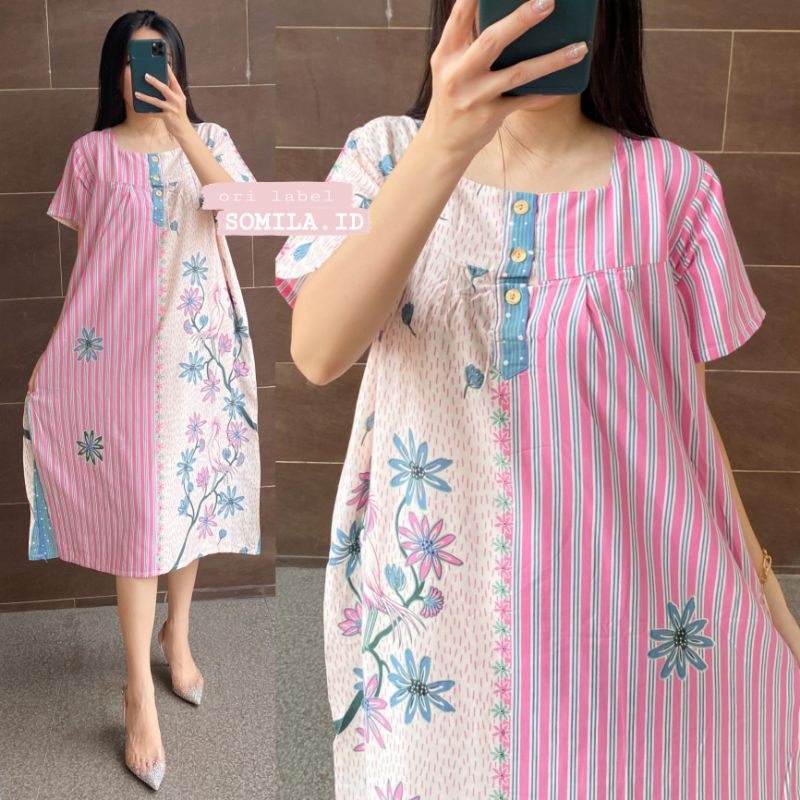 LD 112 JUMBO GROSIR DASTER SOMILA.ID TERBARU BUSUI GEBER BATIK POLKA RANTE