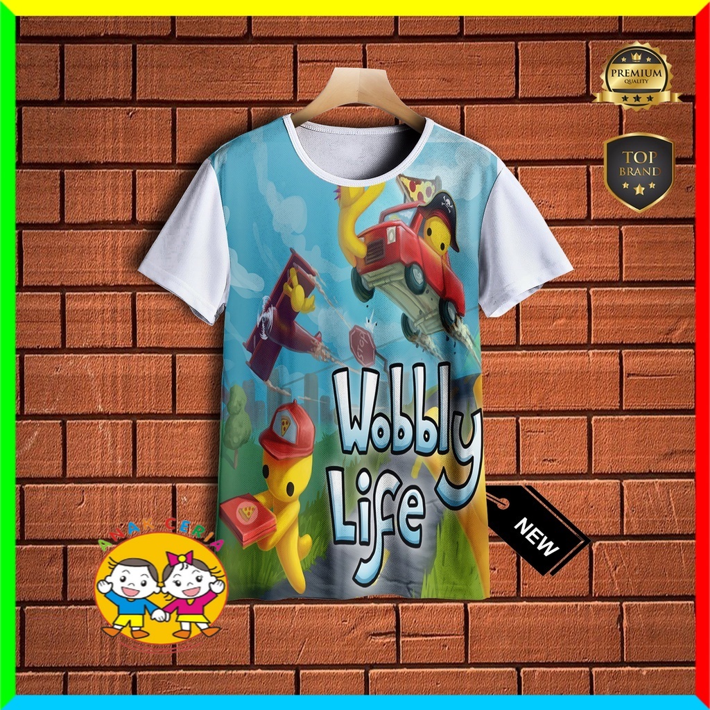 baju Kaos Anak Game Wobbly Life 3D
