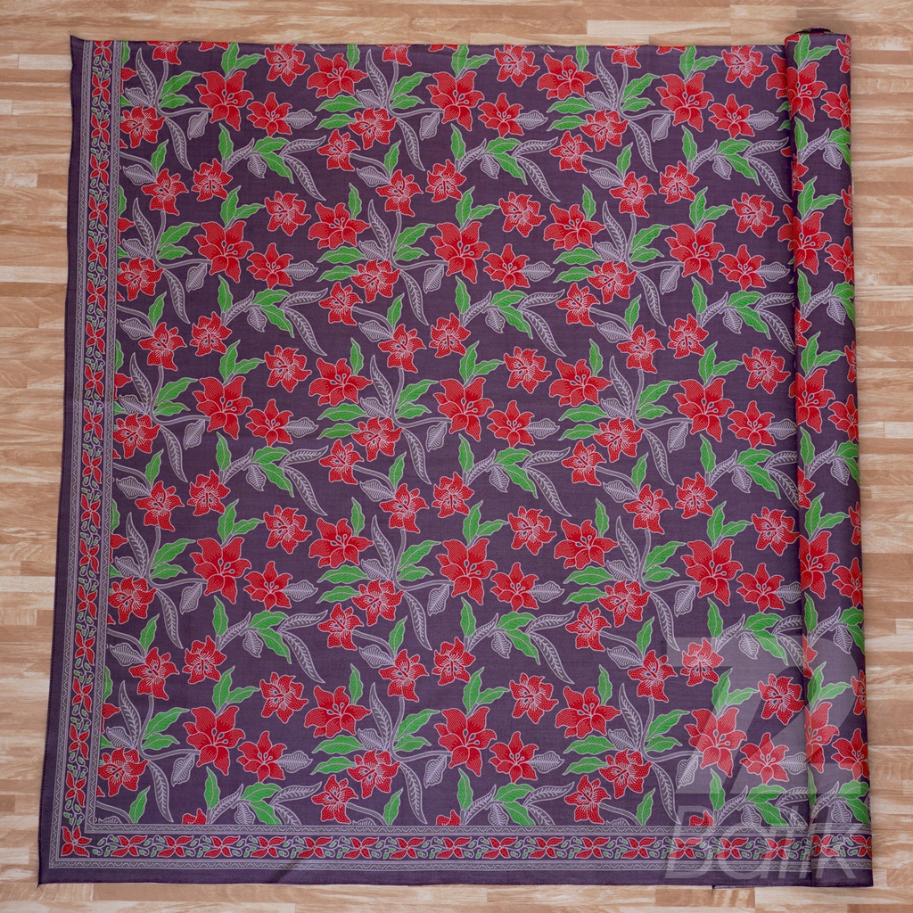 KAIN BATIK KATUN Premium Motif Sekar Sari Warna Abu Keunguan Nila Hijau 729938 Cap 72 Jarik Jarit Samping Kebat Panjang Batik Katun Modern Premium Bahan Seragam Batik Pernikahan Kantor Keluarga Murah Kamen Jadi Batik Bali Lembaran