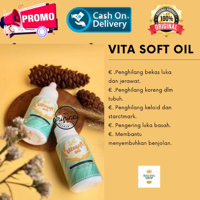 Vita Soft Oil/ mengobati bekas luka / flek hitam bekas jerawat/ serum 10 ml