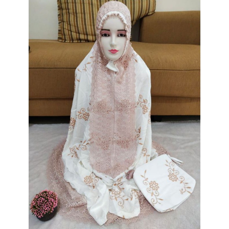 Mukena Terusan Rayon Super Fatimah full renda
