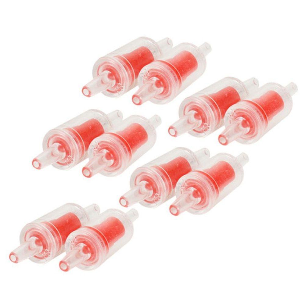 Solighter 5pcs Aquarium Check Valve Tahan Lama Hitam Merah Plastik Sistem Co2