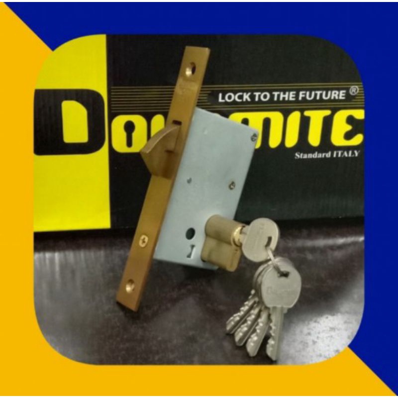 Body kunci pintu kayu sliding/geser INOX 304 PB/Gold komplit kunci comp key BD-2207+CL-2202