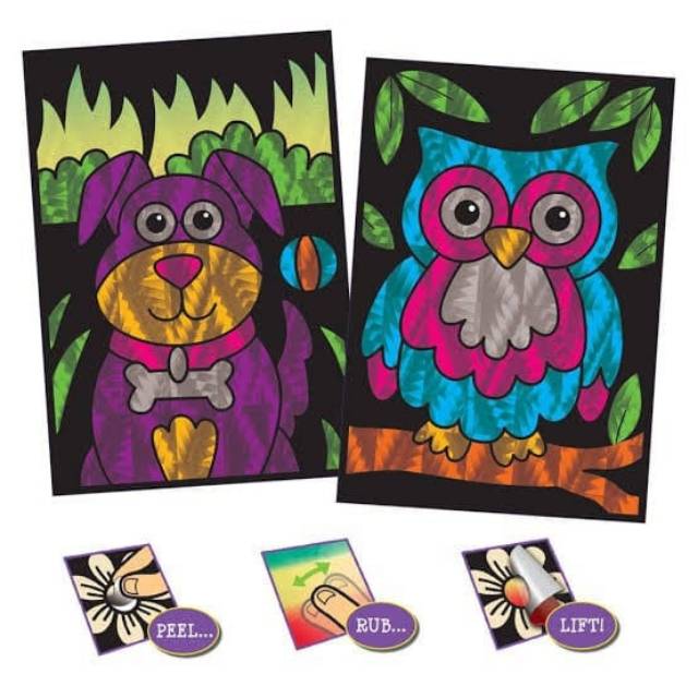 

Mainan edukasi 1 set Foil Art / Mewarna dengan Kertas Foil SKU K 024