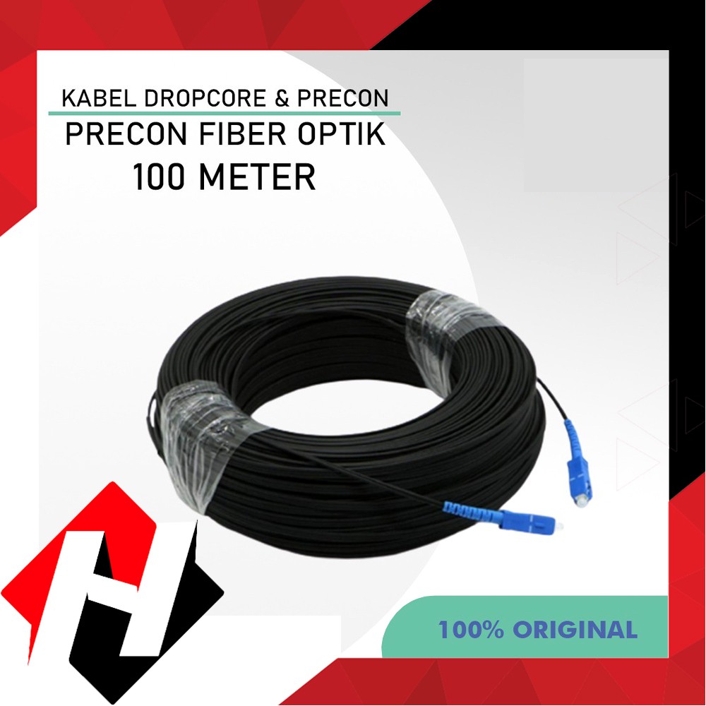 Kabel FO / Kabel Fiber Optik Drop Wire 1 Core Precon 150M / Kabel Konverter 150M