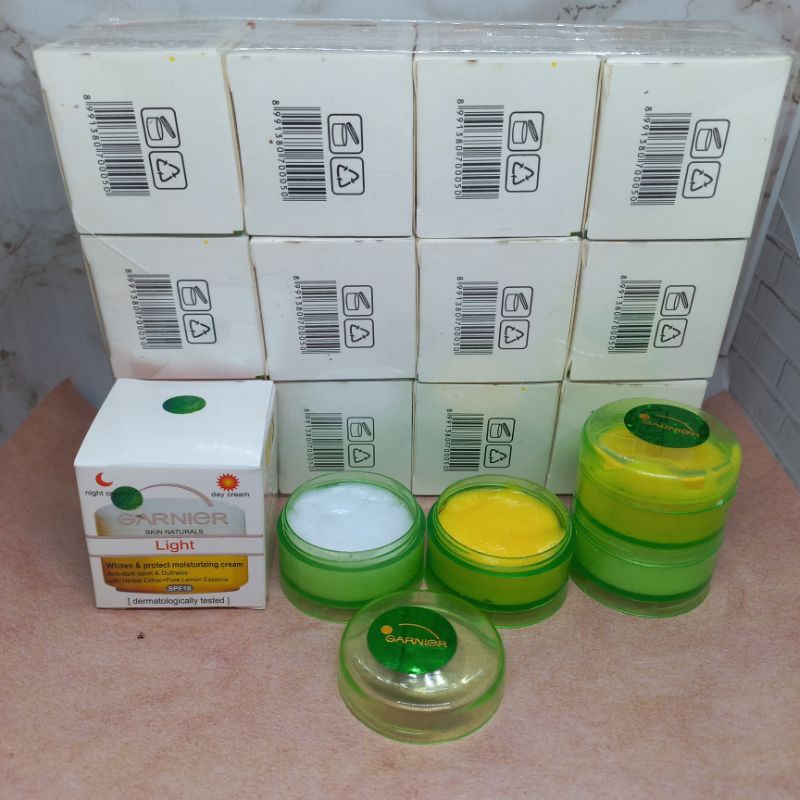 (lusinan) CREAM GARNIER SIANG MALAM ORIGINAL CREAM GARNIER SIANG MALAM POT SUSUN