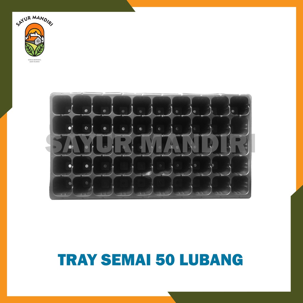 2 Pcs Tray Semai 50 Lubang/ Tray Tanam/ Pot Tray/ Tempat Semai Benih