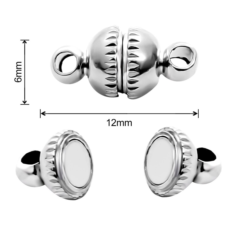 2 Set Konektor Clasps Magnetik Bahan Alloy Untuk Membuat Perhiasan Gelang Dan Kalung