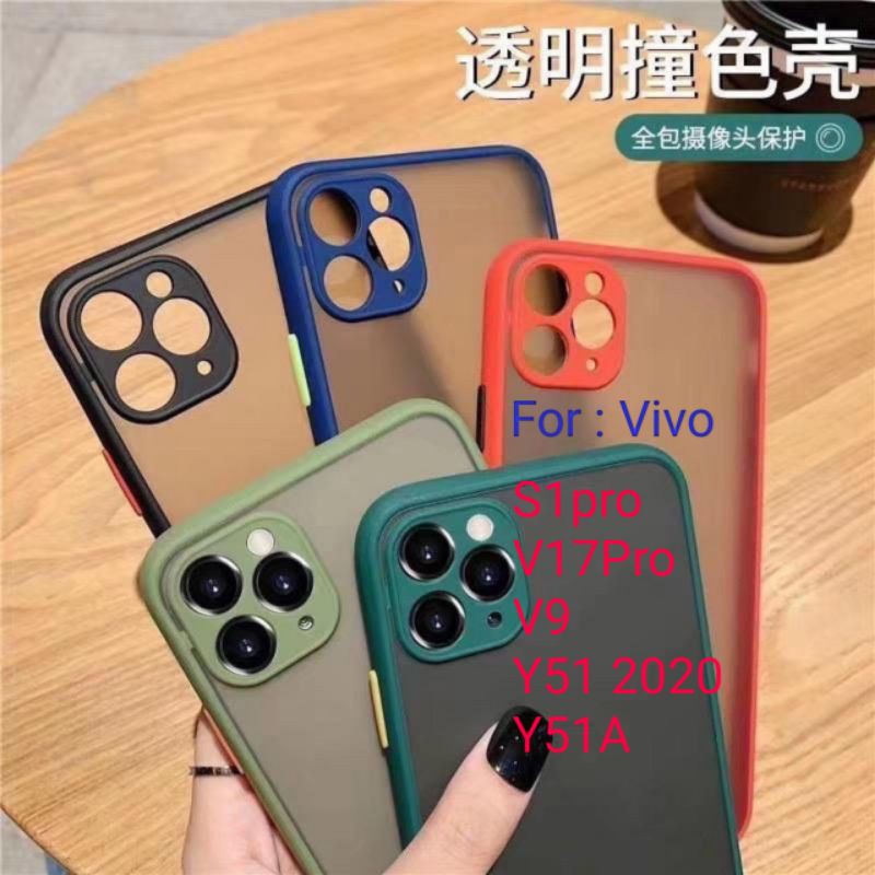 Case Vivo S1pro V17Pro V9 Y51 Y51A Lens Full Matte Hardcase Elegan warna warni Casing Cover Aerocase