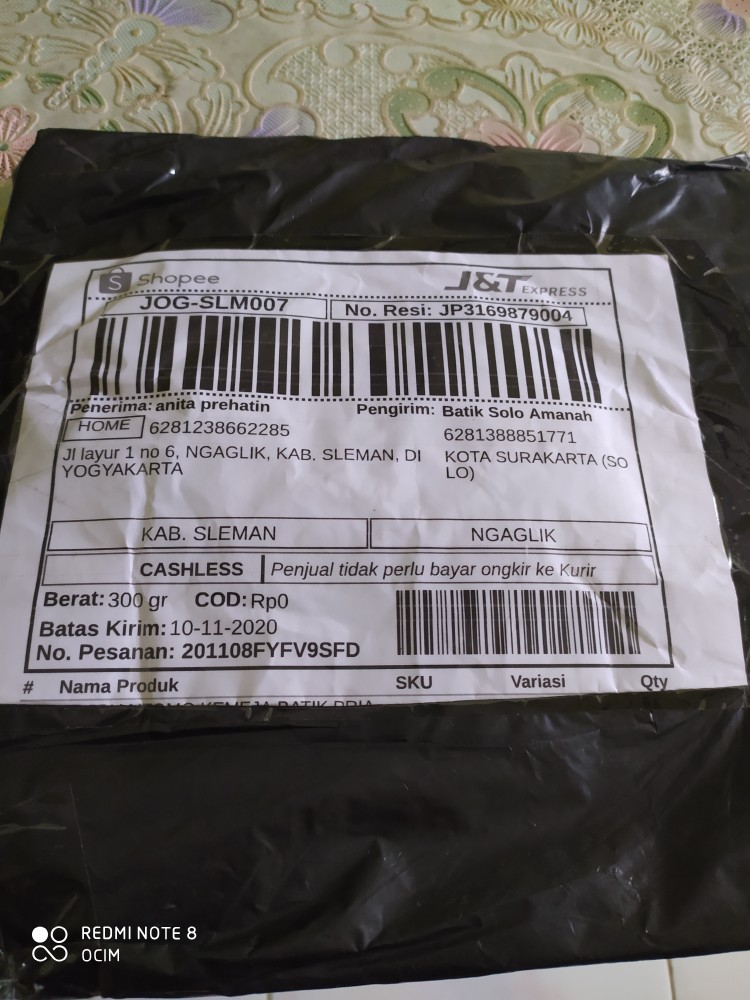 Prabu Utomo Kemeja Batik Pria Solo Lengan Pendek Lapis Furingbatik Aljaya Batiksoloamanah