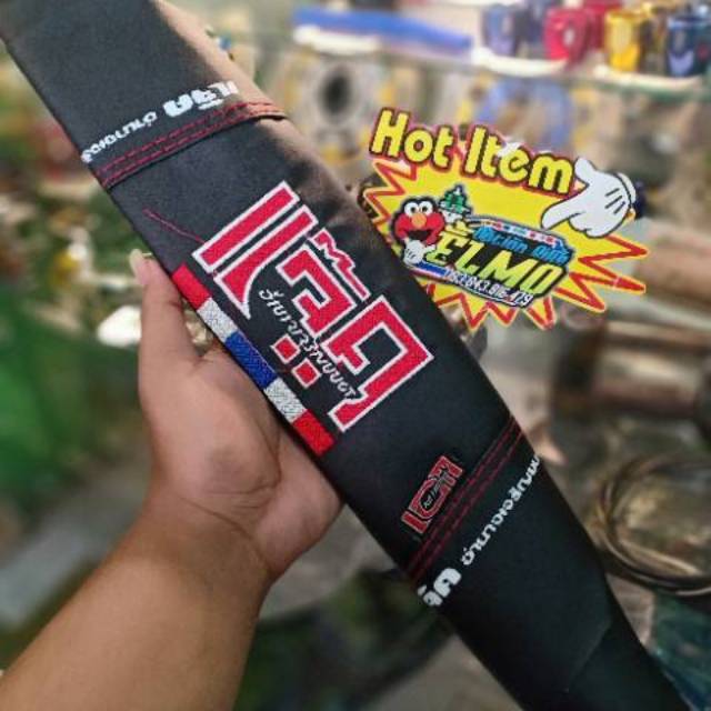 Kulit jok nathong jack bordir thailand emblem biru beat scoopy vario supra kirana mio jupiter vega
