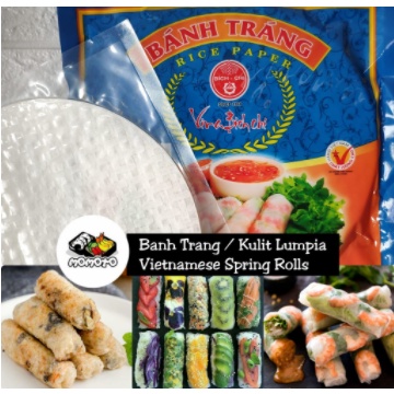 

〈〈KZL〉〉 Makanan Ringan Kulit Lumpia Vietnam / Spring Roll / Banh Trang Rice Paper 22 cm 5 lembar