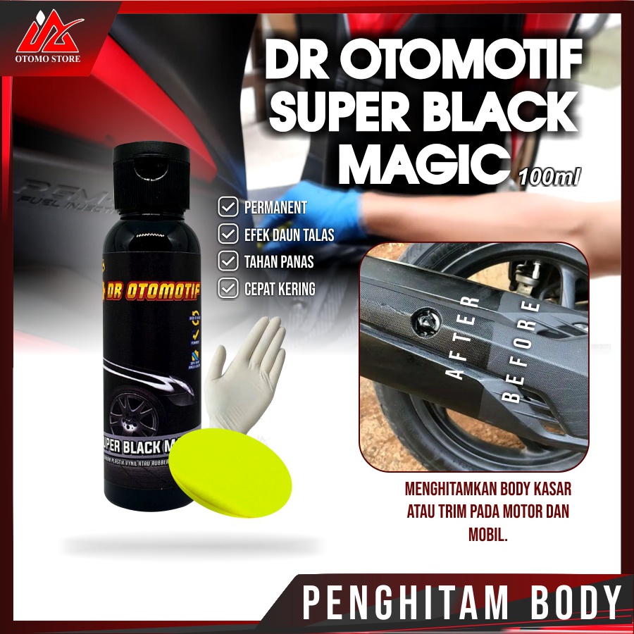 DR SUPER BLACK MAGIC Aero Black Penghitam Body Motor Mobil Dr Otomotif Termurah